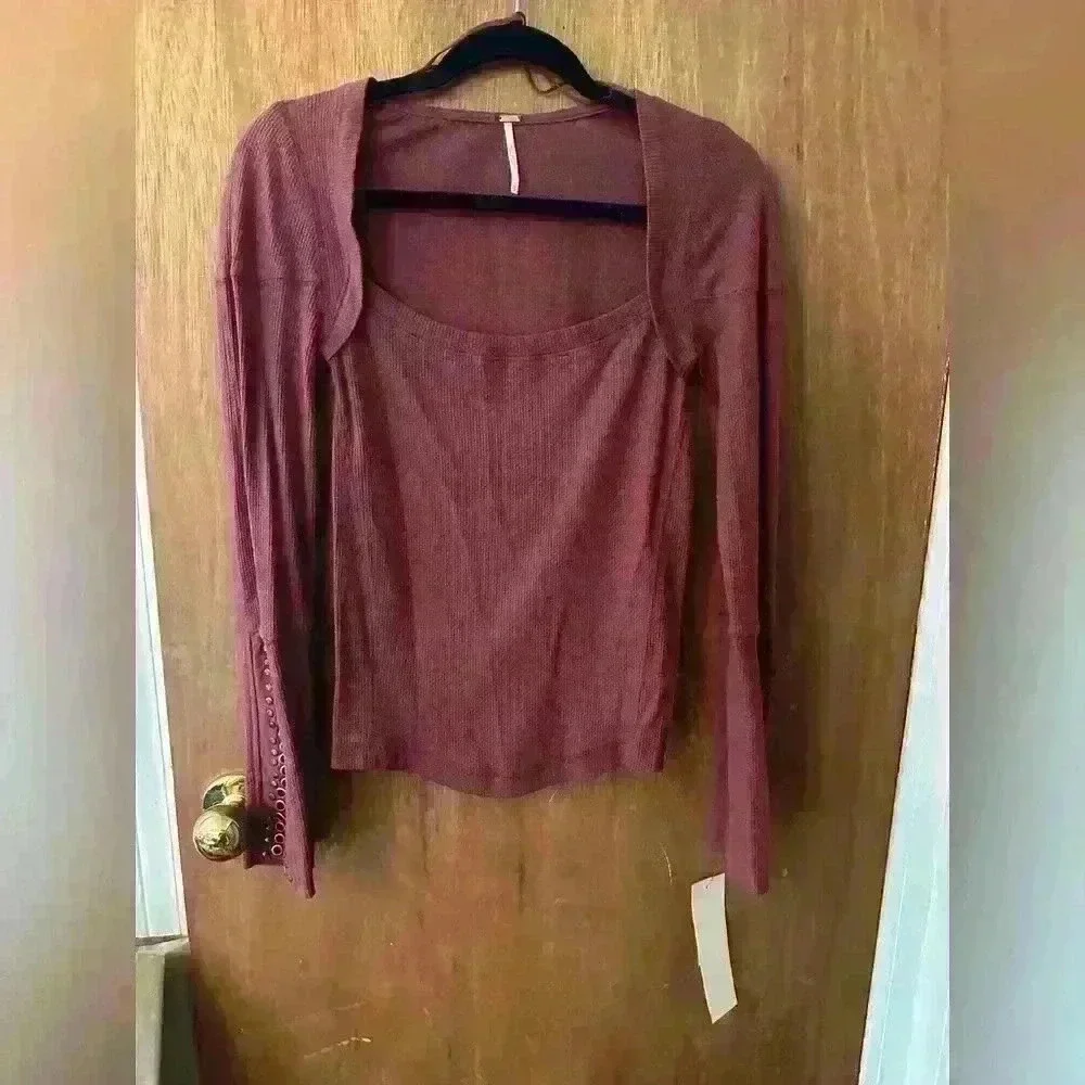 Free People A Little Unruly Top in Red Jasper Size Small